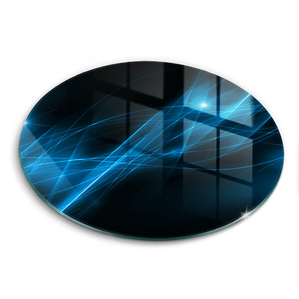 Chopping board glass Blue smoke abstraction