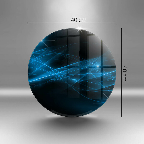 Chopping board glass Blue smoke abstraction