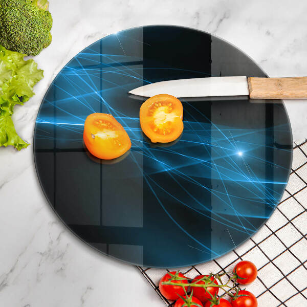 Chopping board glass Blue smoke abstraction