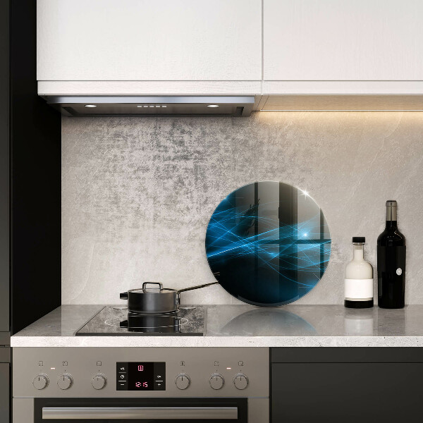 Chopping board glass Blue smoke abstraction