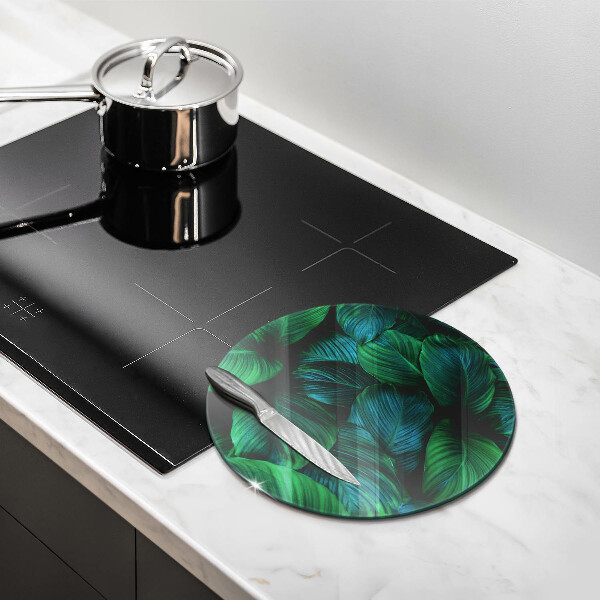 Chopping board glass Jungle leaves
