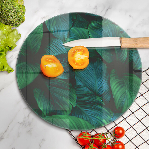 Chopping board glass Jungle leaves
