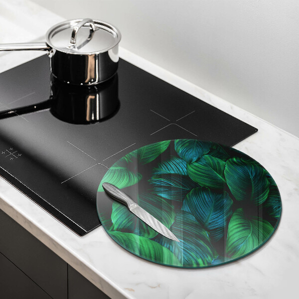 Chopping board glass Jungle leaves