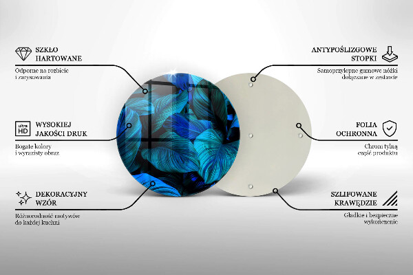 Chopping board glass Jungle vegetation leaves