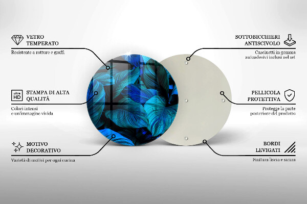 Chopping board glass Jungle vegetation leaves