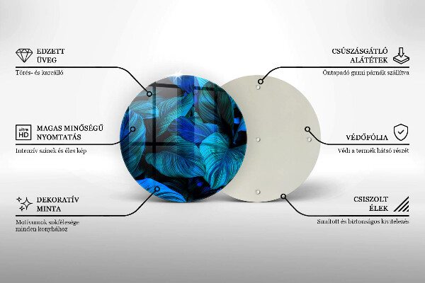Chopping board glass Jungle vegetation leaves