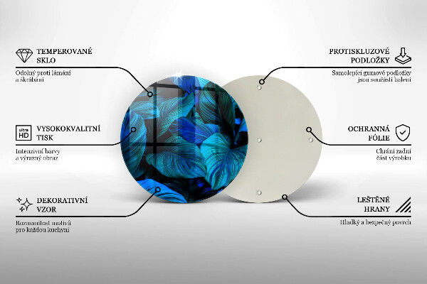 Chopping board glass Jungle vegetation leaves