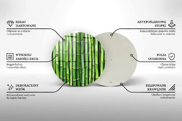 Chopping board glass Nature bamboo