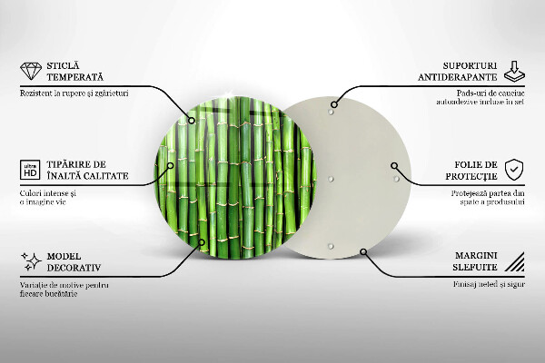 Chopping board glass Nature bamboo