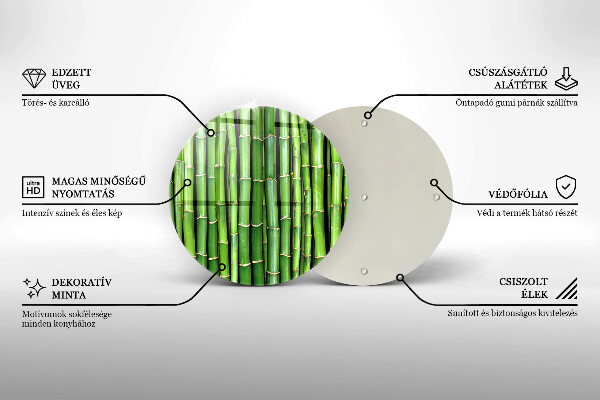 Chopping board glass Nature bamboo