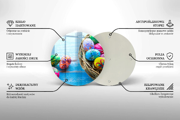 Glass cutting board Easter eggs