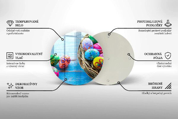 Glass cutting board Easter eggs