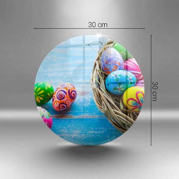 Glass cutting board Easter eggs