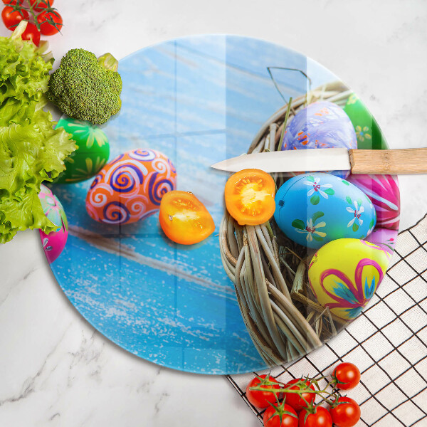 Glass cutting board Easter eggs