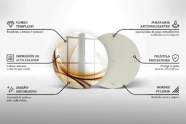 Chopping board glass Abstraction shapes