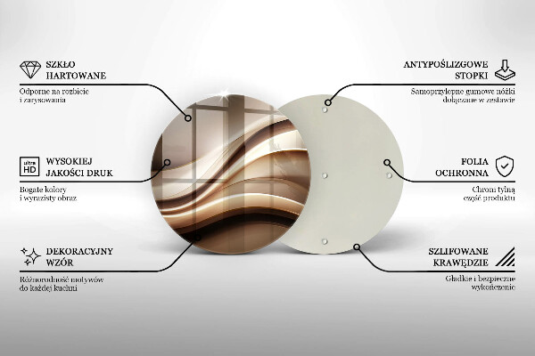 Chopping board glass Abstraction mild lines