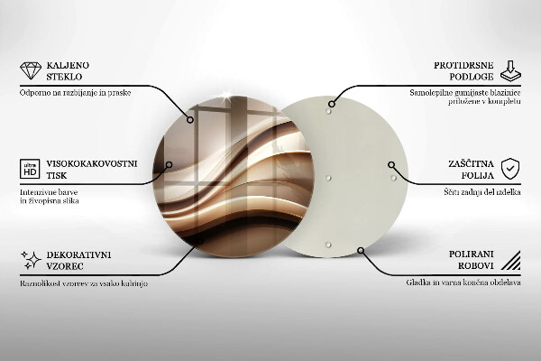 Chopping board glass Abstraction mild lines