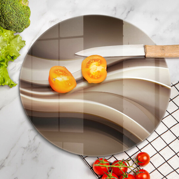 Chopping board glass Abstraction mild lines
