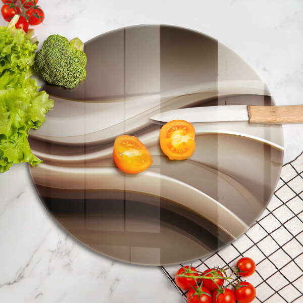 Chopping board glass Abstraction mild lines