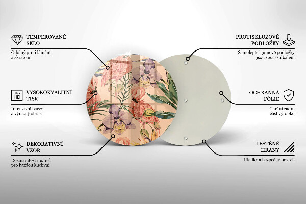 Chopping board Flaminga illustration