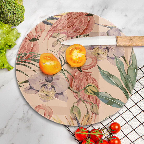 Chopping board Flaminga illustration