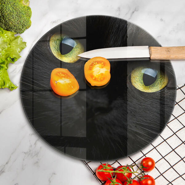 Chopping board glass Animal cat eyes