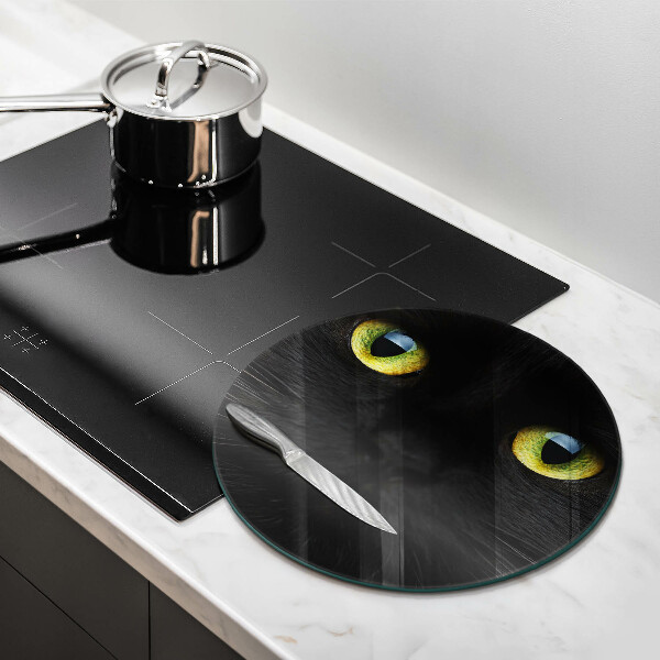Chopping board glass Animal cat eyes