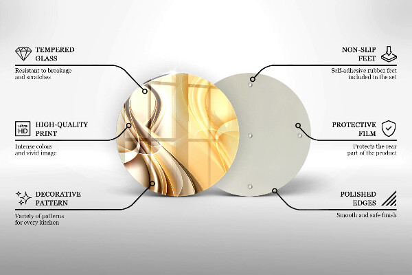Chopping board glass Abstraction of smoke