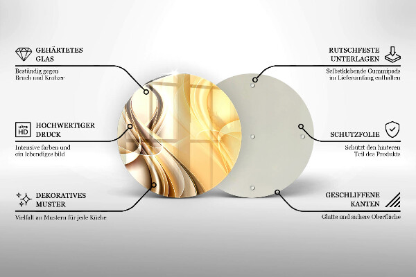 Chopping board glass Abstraction of smoke