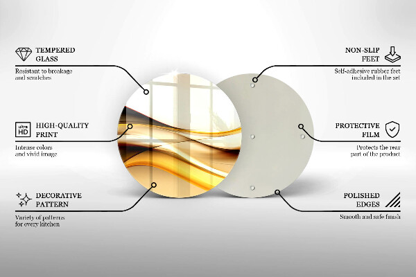 Chopping board glass Abstraction smoke lines