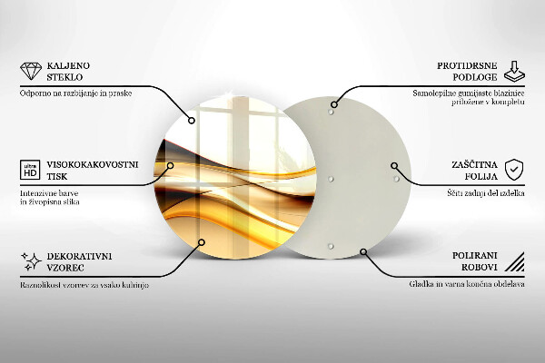 Chopping board glass Abstraction smoke lines