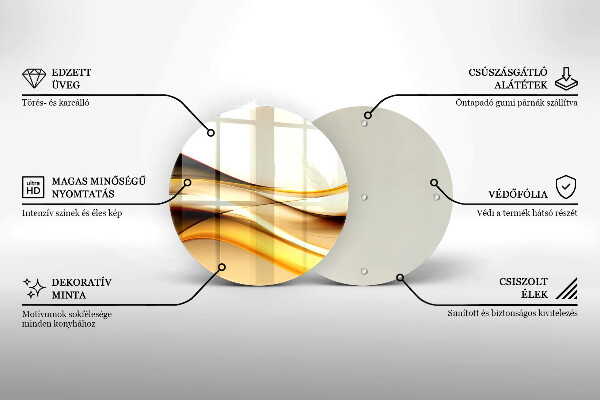 Chopping board glass Abstraction smoke lines