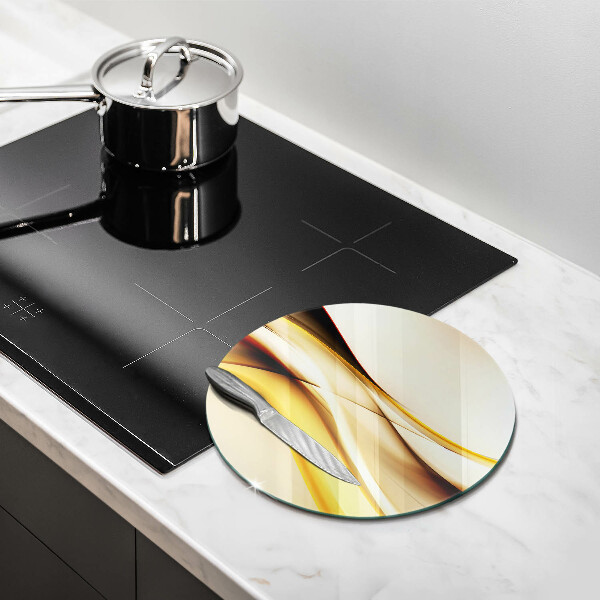 Chopping board glass Abstraction smoke lines