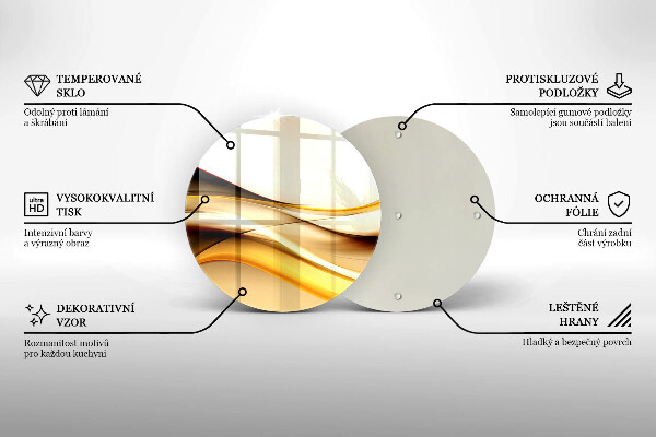 Chopping board glass Abstraction smoke lines