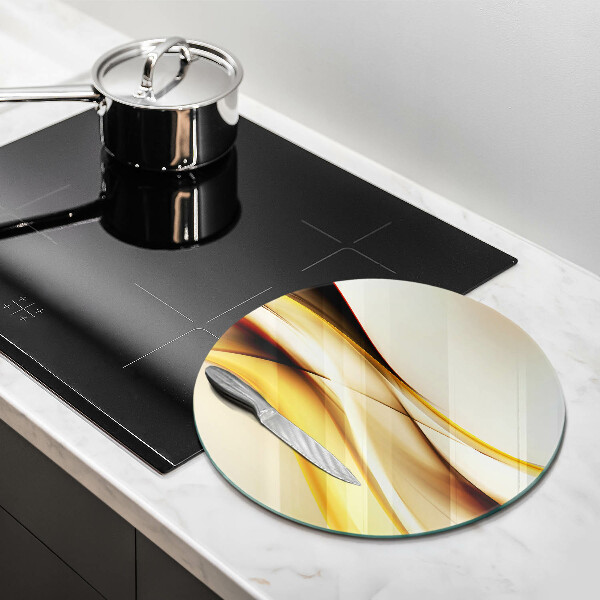 Chopping board glass Abstraction smoke lines