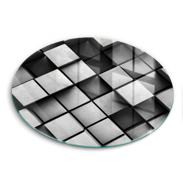 Chopping board glass 3D square abstraction