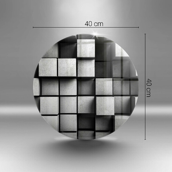 Chopping board glass 3D square abstraction