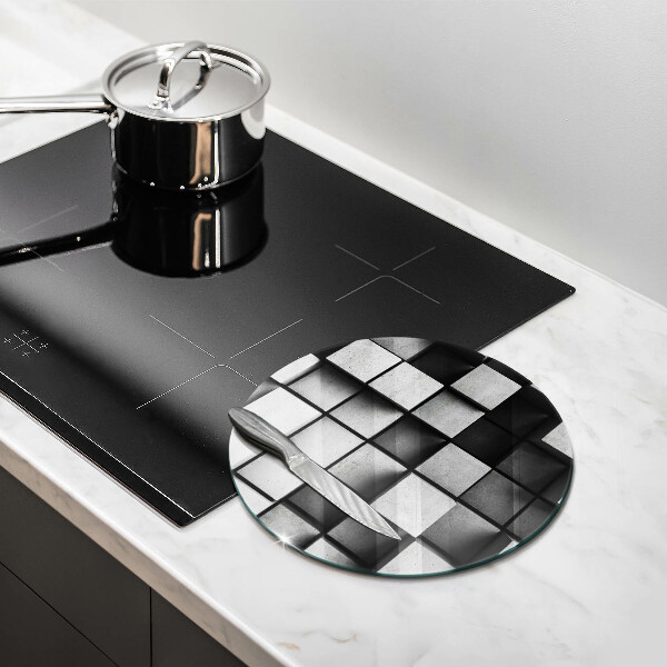 Chopping board glass 3D square abstraction