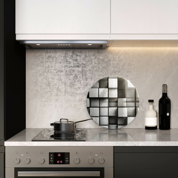 Chopping board glass 3D square abstraction