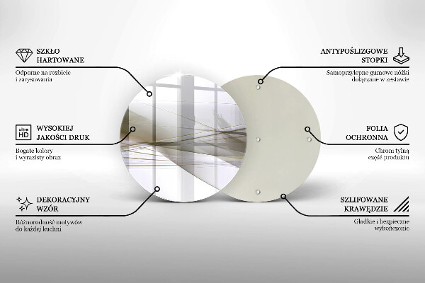 Chopping board glass Abstraction Design lines