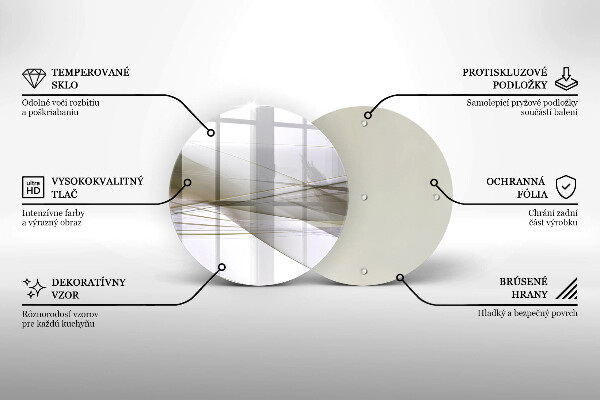 Chopping board glass Abstraction Design lines