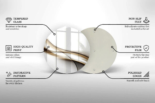 Chopping board glass Mild abstraction lines
