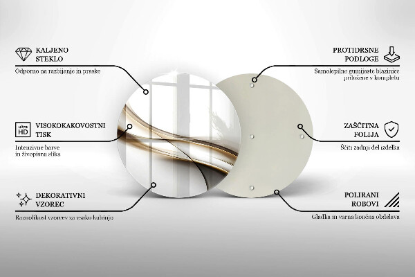 Chopping board glass Mild abstraction lines
