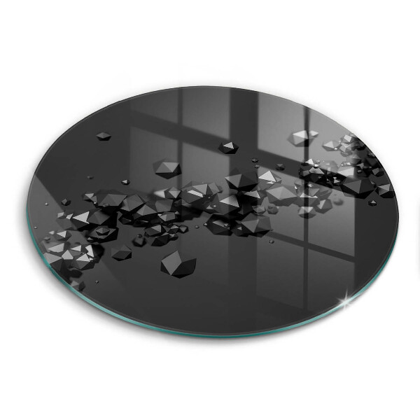 Chopping board glass 3D shapes abstraction