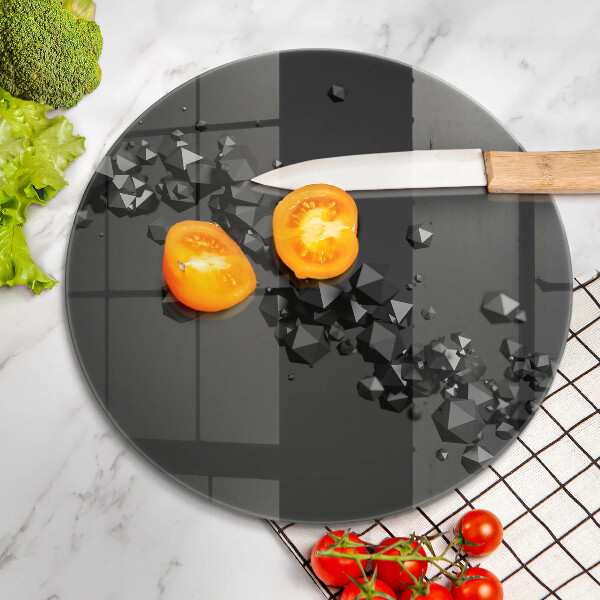 Chopping board glass 3D shapes abstraction