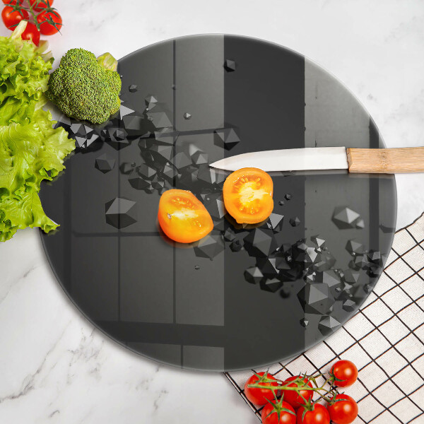 Chopping board glass 3D shapes abstraction