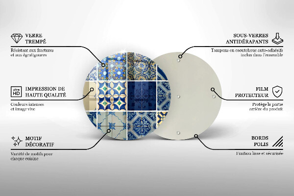 Chopping board glass Decorative tiles