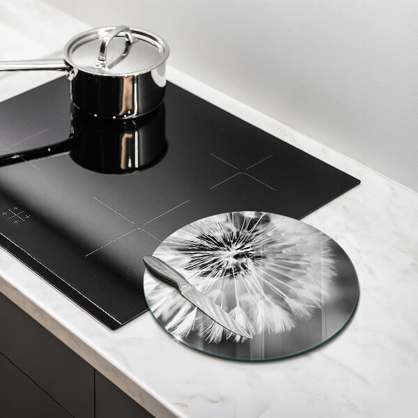 Chopping board glass Delicate dandelion