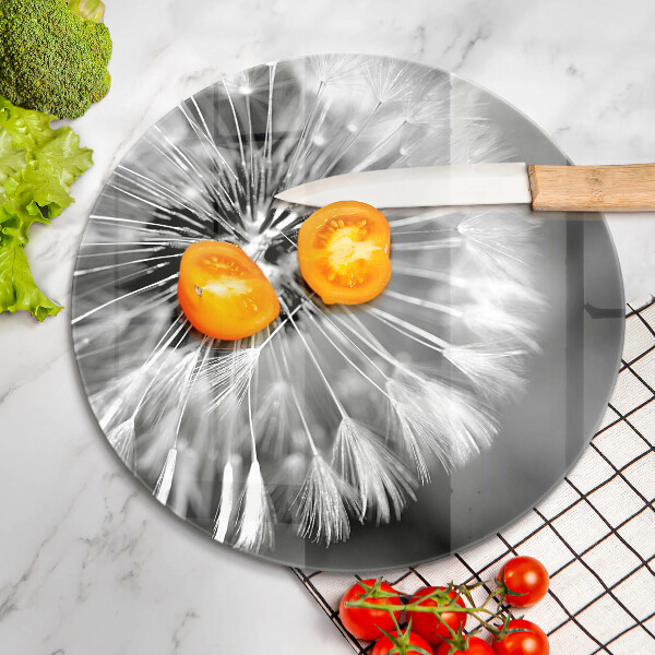 Chopping board glass Delicate dandelion
