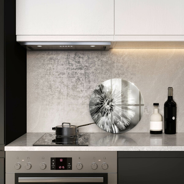 Chopping board glass Delicate dandelion